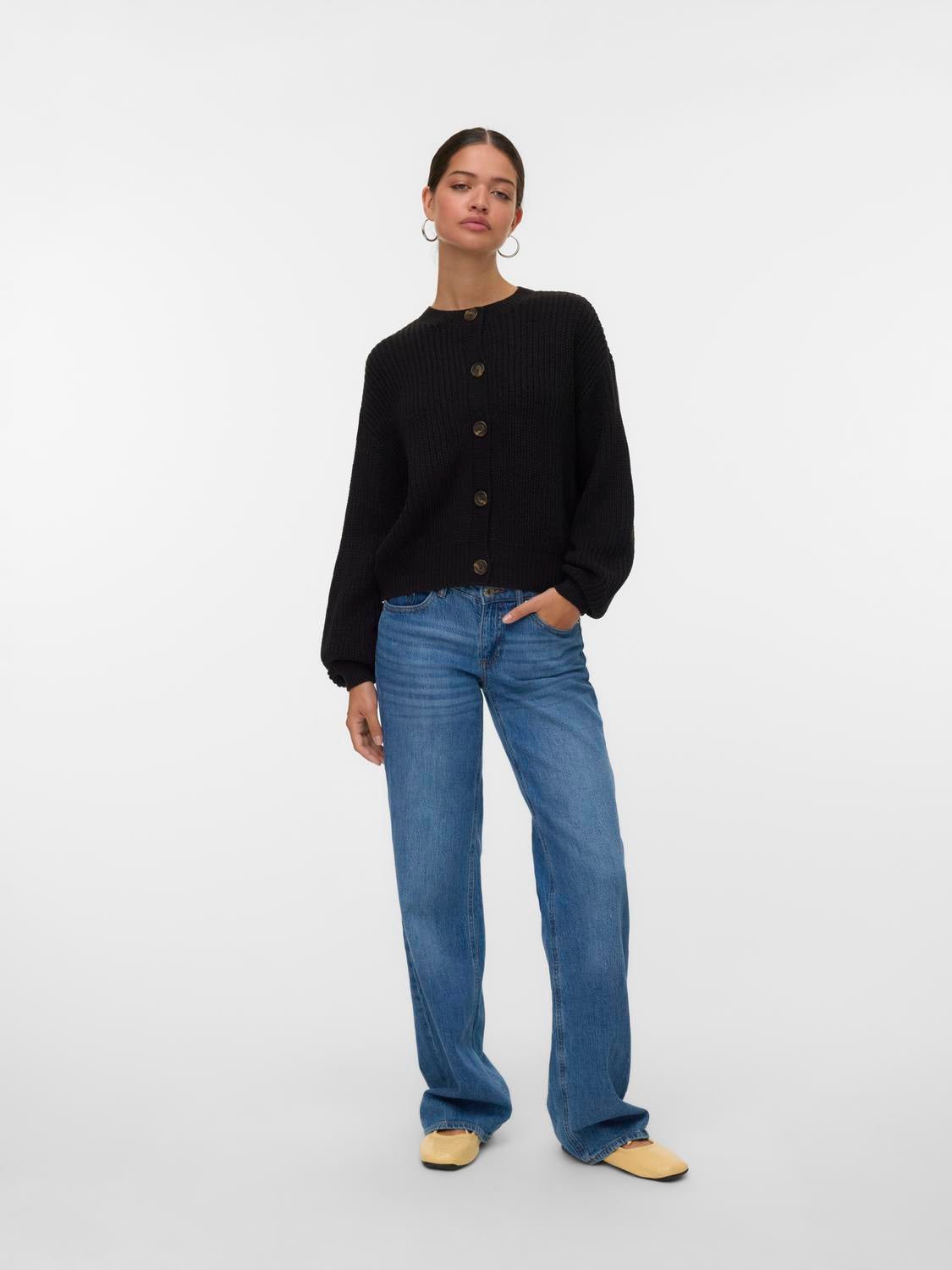 VMLEA Knit Cardigan - Black - VERO MODA & VILA Bergvik